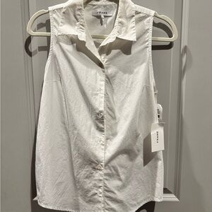 Frame Women's White Sleeveless Top